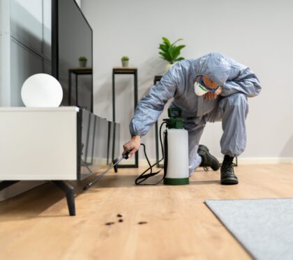 Pest,Control,Exterminator,Man,Spraying,Termite,Pesticide,At,Home